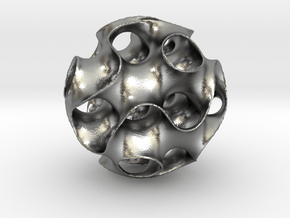 Schwartz D Sphere, small in Natural Silver