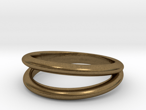 Split Band ring in Natural Bronze