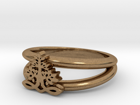 Tree of Life Ring in Natural Brass