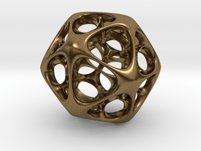Icosahedron IV, medium in Natural Bronze