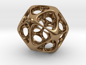 Icosahedron IV, medium in Natural Brass