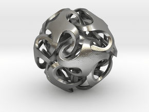 Rhombic Dodecahedron I, medium in Natural Silver