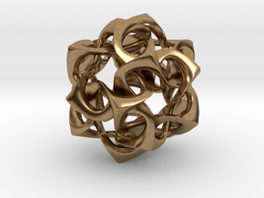 Icosahedron I, medium in Natural Brass