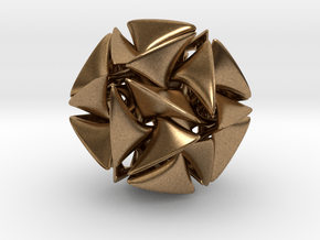 Dodecahedron II, medium in Natural Brass