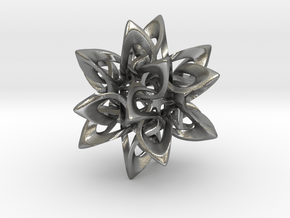 Dodecahedron X, medium in Natural Silver