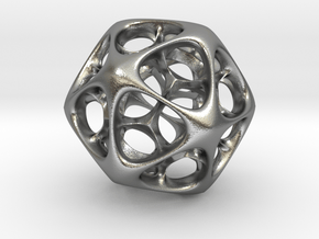 Icosahedron IV, medium in Natural Silver