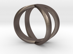 Infinity Ring / infinite Symbol Ring / Infinity si in Polished Bronzed Silver Steel