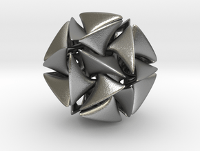 Dodecahedron II, medium in Natural Silver