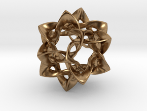 Icosahedron II, medium in Natural Brass