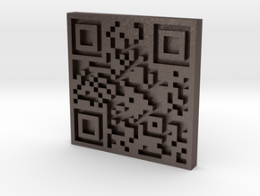 QRCode -- http://sergeyche.com in Polished Bronzed Silver Steel