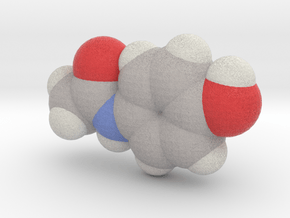 Tylenol molecule (x40,000,000, 1A = 4mm) in Full Color Sandstone