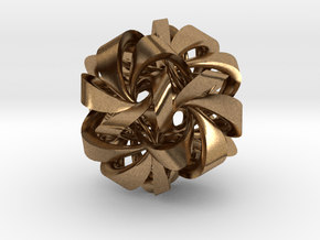 Icosahedron VII, medium in Natural Brass