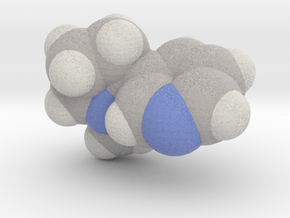Nicotine molecule (x40,000,000, 1A = 4mm) in Full Color Sandstone
