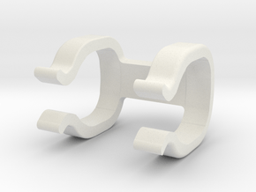 Bottom Mount in White Natural Versatile Plastic