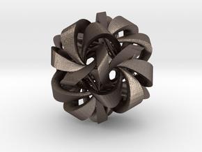 Icosahedron VII, medium in Polished Bronzed Silver Steel