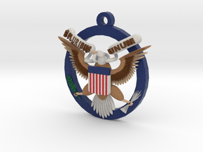 US Great Seal Emblem_Keychain in Full Color Sandstone