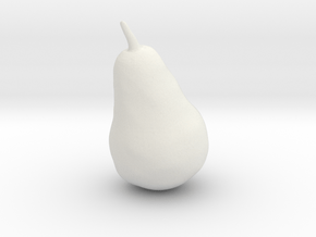 Pyrus (Pear) Körte in White Natural Versatile Plastic