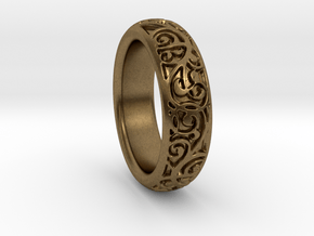 Swirling Vine Ring - Size 7 in Natural Bronze