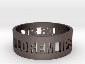 Loremipsum Ring in Polished Bronzed Silver Steel