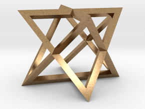 Star Tetrahedron 1.4" in Natural Brass
