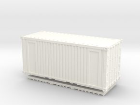Z Scale 20' Intermodal Container in White Processed Versatile Plastic