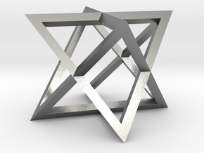 Star Tetrahedron 1.4" in Natural Silver