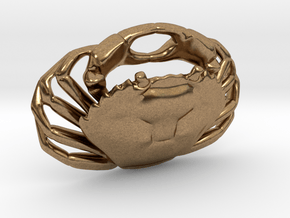 Crab Pendant (Carcinus maenas) in Natural Brass
