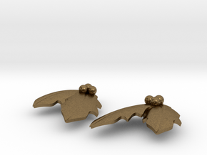 Holly Earrings in Natural Bronze