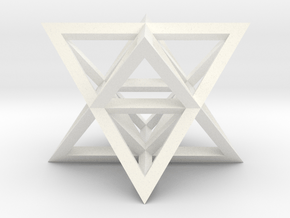 Tantric Star (aka Stellated Octahedron) in White Processed Versatile Plastic