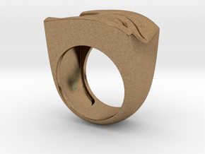 David's Eye Ring Hollow in Natural Brass