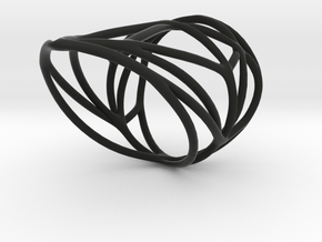 Diamond Ring (sz 9) in Black Natural Versatile Plastic