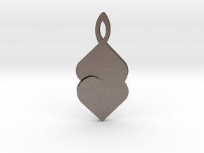 Earring by Andreas Fornemark in Polished Bronzed Silver Steel