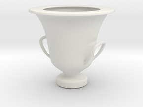 Greek Vase - Krater - Calyx in White Natural Versatile Plastic