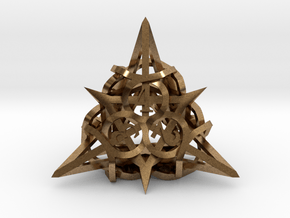 Thorn d4 Ornament in Natural Brass