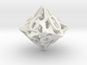 Pinwheel d10 Ornament in White Natural Versatile Plastic