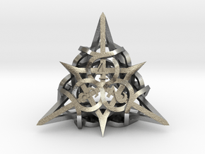 Thorn d4 Ornament in Natural Silver