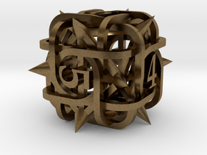 Thorn d6 Ornament in Natural Bronze