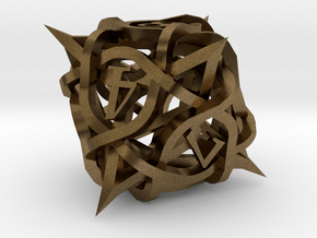 Thorn d8 Ornament in Natural Bronze