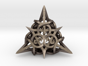 Thorn d4 Ornament in Polished Bronzed Silver Steel