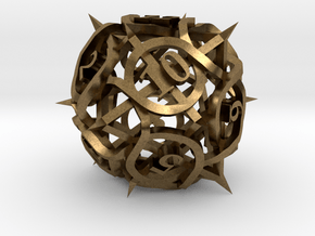 Thorn d12 Ornament in Natural Bronze