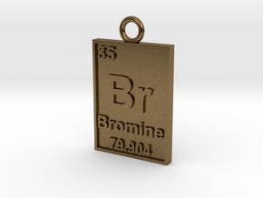 Bromine Periodic Table Pendant in Natural Bronze