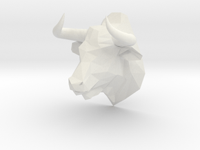 Bull in White Natural Versatile Plastic