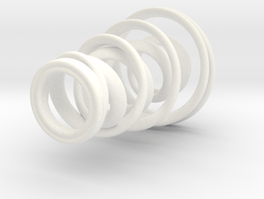 Spiral Candle Holder in White Processed Versatile Plastic