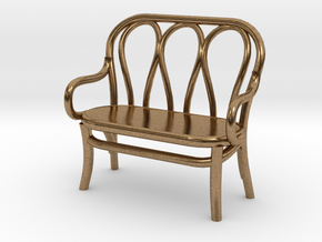 1:48 Bentwood Settee in Natural Brass