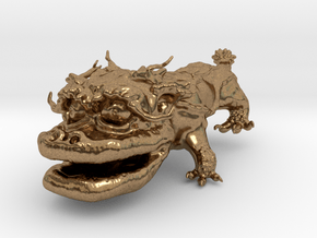 Dragon Dog v01 6cm in Natural Brass