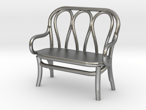 1:48 Bentwood Settee in Natural Silver