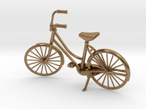 Miniature Vintage Bicycle (1:24) in Natural Brass