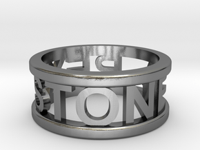 Name Ring in Polished Silver