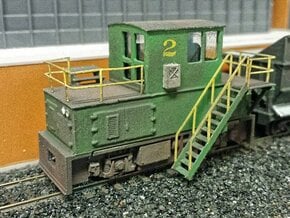 N-scale quench locomotive (RIGHT-hand version) in Tan Fine Detail Plastic