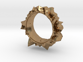 Facets Ring - Part 2 (Size 7) in Natural Brass